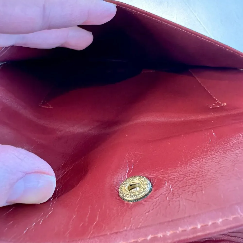 CARTIER Burgundy Bordeaux Leather Clutch Purse Bag - Authentic - Picture 10 of 16